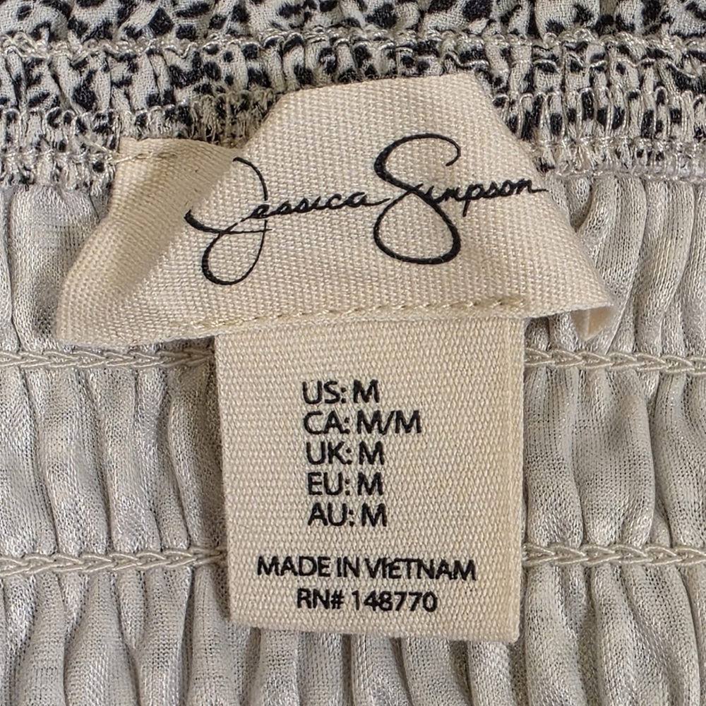 Jessica Simpson Smocked Ruffle Mini Dress Size M - Picture 6 of 13